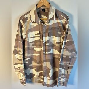 Oakley Men's Icon Camo Cargo Shirt Size M Regular Fit RFID Desert Army Military